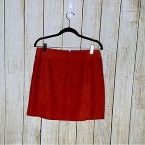 J. Crew Orange Leather Mini